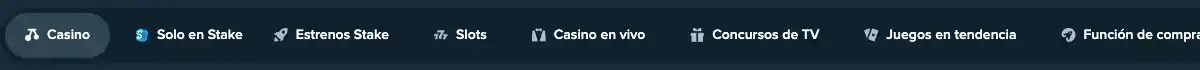 Después de verificarte, explora las categorías desde el lobby.